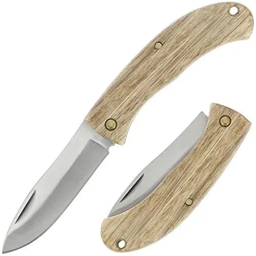 Produktbild: G8DS® Taschenmesser Jagdmesser Pocket Outdoor Jagd Camping Wandern (Oak)