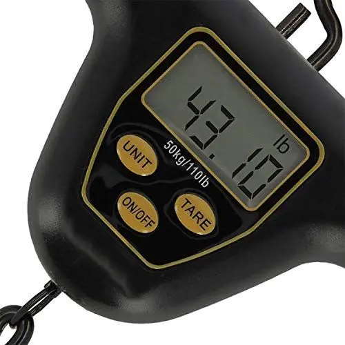 Produktbild: G8DS® Waage Xpr 50kg Digital Maßband Weightbar Anklappbarer Haken Karpfen Angeln Fischen Abhakmatte Sling