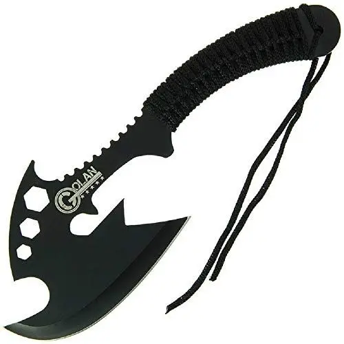 Produktbild: G8DS® Wurfaxt Axt Beil AXT Schwarz Tomahawk inkl. Kopftasche (schwarz, 1)