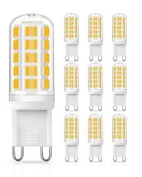 Produktbild: G9 LED-Glühbirnen, 40W Halogen-Glühbirnen Äquivalent LED G9 Glühbirne,energiesparende LED-Kapsel-Lampen, 3000K 220-240V G9 Sockel LED-Lampe für Kronleuchter, nicht flackernd, nicht dimmbar, 10er Pack