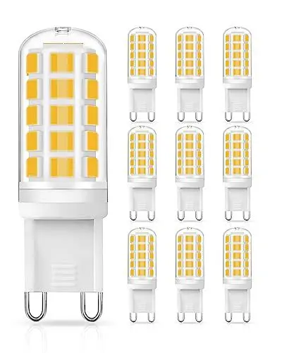 Produktbild: G9 LED-Glühbirnen, 40W Halogen-Glühbirnen Äquivalent LED G9 Glühbirne,energiesparende LED-Kapsel-Lampen, 3000K 220-240V G9 Sockel LED-Lampe für Kronleuchter, nicht flackernd, nicht dimmbar, 10er Pack