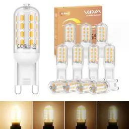 Produktbild: G9 LED Lampe Warmweiß Dimmbar - 12er Pack, 3000K 5W LED Leuchtmittel Ersatz 45W G9 Halogenlampen, G9 Glühbirne 500 LM, 360° Abstrahlwinkel G9 Birne Enegiesparende, Geeignet für Interieur Dekoration