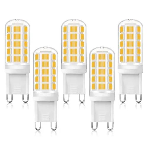 Produktbild: G9 LED Lampen Warmweiß 3000K, Leuchtmittel 3W 400LM Ersatz Für Halogenlampe 40W, Kein Flackern, AC 220V 230V Glühlampe, Nicht Dimmbar, Energiesparende Kleine Birne, 5er Pack