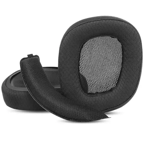 Produktbild: G935 Ersatz-Ohrpolster für Kopfhörer, kompatibel mit Logitech G935 G635 G933 G633 Gaming-Headset Ohrenschützer Schaumstoff (Stirnband + Ohrpolster)