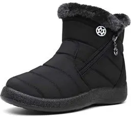 Produktbild: Gaatpot Damen Winterstiefel Wasserdicht Warm gefütterte Schneestiefel Winterschuhe Winter Kurzschaft Stiefel Boots Schuhe Schwarz 38