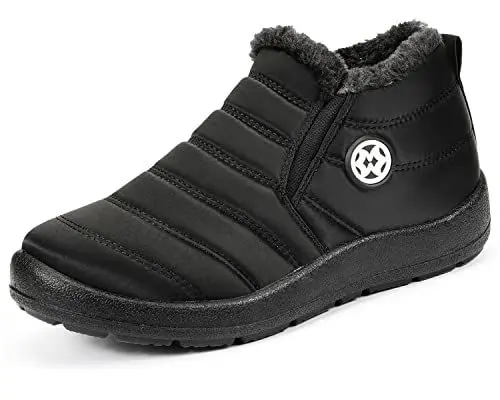 Produktbild: Gaatpot Winterschuhe Damen Winterstiefel Wasserdicht Stiefel Warm Schuhe Winter Stiefeletten DullSchwarz Gr.38
