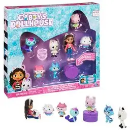 Produktbild: Gabby‘s Dollhouse, Figuren Geschenkset, Gabby mit 6 Katzenfiguren und 1 Cat Delivery Überraschungsbox, geeignet für Kinder ab 3 Jahren