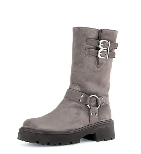 Produktbild: Gabor Damen Biker Boots, Frauen Stiefeletten,Best Fitting,Warmfutter,Winterstiefeletten,Winterschuhe,gefüttert,Mohair (Altsilber),41 EU / 7.5 UK
