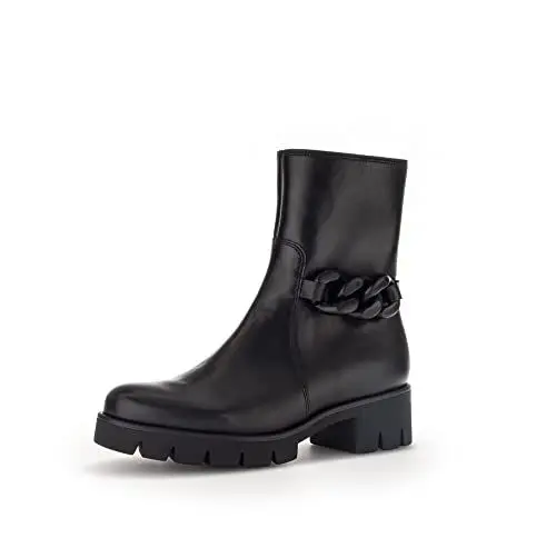 Produktbild: Gabor Damen Biker Boots, Frauen Stiefeletten,Wechselfußbett,Best Fitting,Winterstiefeletten,Winterschuhe,warm,schwarz (Uni),37 EU / 4 UK
