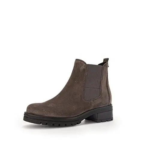 Produktbild: Gabor Damen Chelsea Boots, Frauen Stiefeletten,Wechselfußbett,Moderate Mehrweite (G),Schlupfstiefel,Stiefel,braun (Micro),40 EU / 6.5 UK