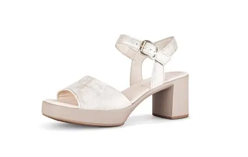 Produktbild: Gabor Damen Keilsandalen, Frauen Sandalen,Best Fitting,offene Schuhe,Strandschuhe,Keilsandaletten,Keilabsatz,Wedge-Heel,hoch,Puder,39 EU / 6 UK
