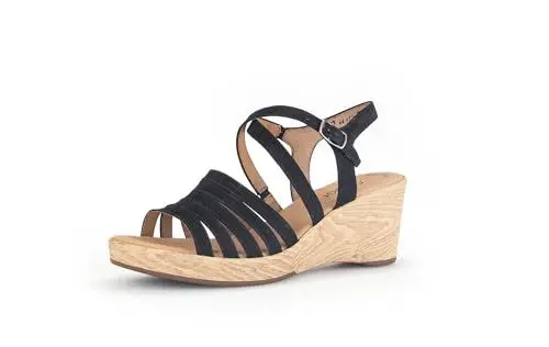 Produktbild: Gabor Damen Keilsandalen, Frauen Sandalen,Best Fitting,Keilsandaletten,Wedge-Heel,hoch,Sommerschuhe,Freizeitschuhe,schwarz,38.5 EU / 5.5 UK