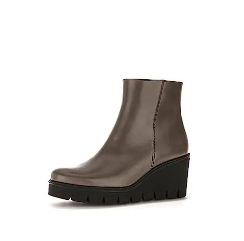 Produktbild: Gabor Damen Keilstiefeletten, Frauen Stiefeletten,Wechselfußbett,Best Fitting,Keilabsatz,Wedge Heel,warm,gefüttert,Winter,Taupe,42.5 EU / 8.5 UK