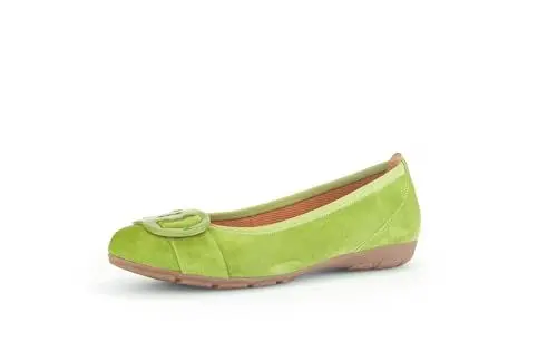 Produktbild: Gabor Damen Klassische Ballerinas, Frauen Flats,Slipper,Ballerina-Schuhe,Ballett-Schuhe,Ballet-Flats,flach,Granny Green,39 EU / 6 UK