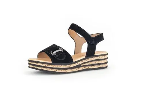 Produktbild: Gabor Damen Plateausandalen, Frauen Sandalen,Best Fitting,bequem,Sommerschuhe,Freizeitschuhe,offene Schuhe,Strandschuhe,schwarz,42 EU / 8 UK