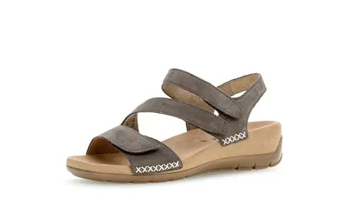 Produktbild: Gabor Damen Riemchensandalen, Frauen Sandalen,flach,Sommerschuhe,Freizeitschuhe,offene Schuhe,Strandschuhe,Sandaletten,Wallaby,39 EU / 6 UK