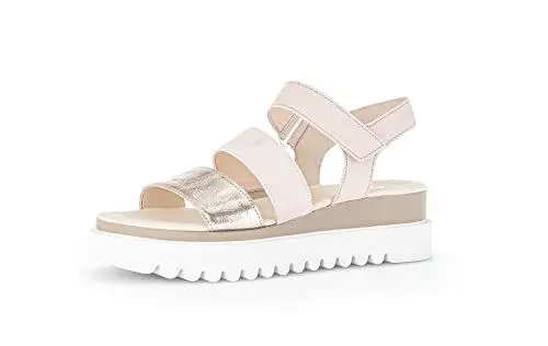 Produktbild: Gabor Damen Riemchensandalen, Frauen Sandalen,offene Schuhe,Strandschuhe,Riemen,Riemchen,halteriemen,Sommerschuhe,Rouge Kombi,42 EU / 8 UK