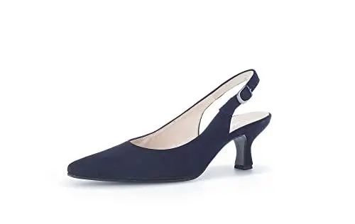 Produktbild: Gabor Damen Slingpumps, Frauen Absatzschuhe,Slingback,Leder,knöchelriemchen,büro-Pumps,Office,bequem,elegant,high Heels,Atlantik,38 EU / 5 UK