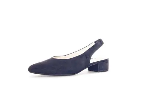 Produktbild: Gabor Damen Slingpumps, Frauen Absatzschuhe,Slingback,Leder,knöchelriemchen,büro-Pumps,Office,bequem,elegant,high Heels,Atlantik,39 EU / 6 UK
