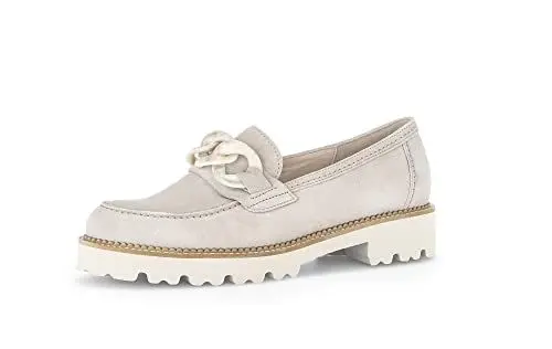 Produktbild: Gabor Damen Slipper, Frauen Slip On,Best Fitting,Slides,Schlupfschuhe,schluepfschuhe,Loafer,College Schuhe,Slip-ons,leinen (Natur),39 EU / 6 UK