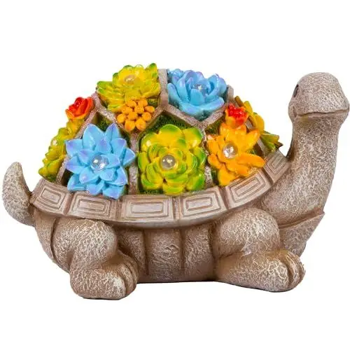 Produktbild: Gadgy Solar Gartenleuchte für außen - wasserfeste Solarleuchte mit Schildkröten-Design, Dekolampe für Terrasse, Garten & Balkon, schöne Lampe für nachhaltige Beleuchtung