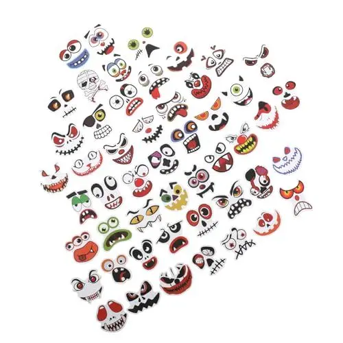 Produktbild: Gadpiparty 100 Stück Halloween Kürbis Aufkleber Set Verschiedene Emoticon Aufkleber für Party Dekorationen