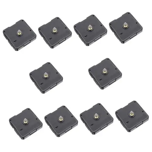 Produktbild: Gadpiparty 10 Stück Quarzuhrwerke Kaminuhr-Batteriemotor Quarzuhrwerke Wanduhr-Reparaturset Batteriebetriebene Uhr Quarz-Ersatzwerk Batterie-Uhrteile Schwarz