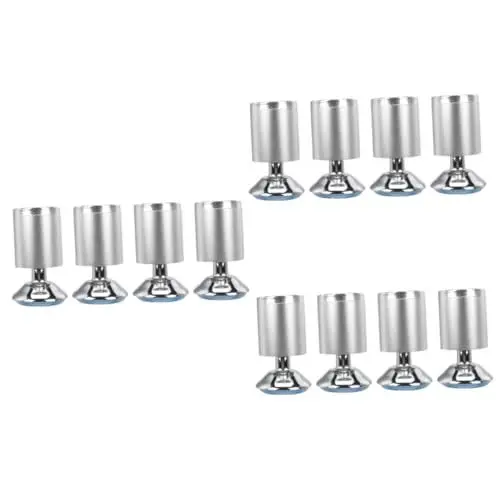Produktbild: Gadpiparty 12 STK Möbelbeine Couch füße Möbelfüße Schrank Tischfüße küchenschrank Beine Möbelrichtmaschinen Ebener Küche Schrankbeine Schrankfüße Aluminiumlegierung Sofabeine Tischbeine
