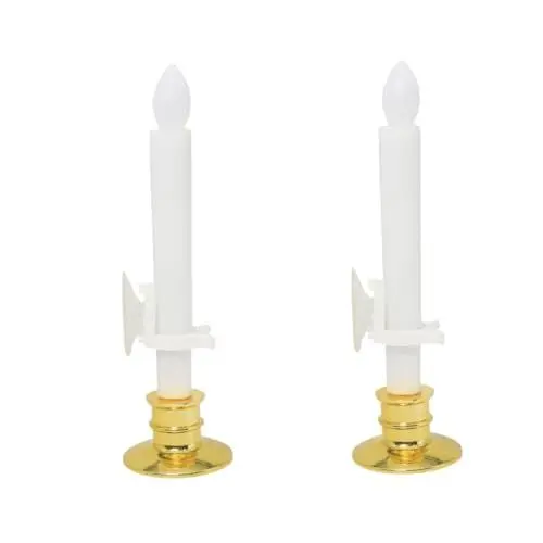Produktbild: Gadpiparty 12 Stk elektronische Kerze Kerzenhalter zum kabellosen Laden Kerzenlicht aaa -akku halloween dekoration Ornament Kerzenlampe geführte Spitzkerze batteriebetriebene Kerzen konisch