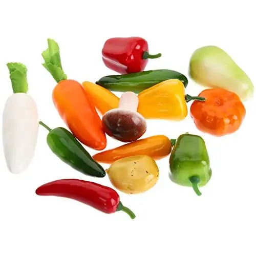 Produktbild: Gadpiparty 17 Stücke Künstliche Gemüse Gefälschte Schäume Gemüse Lebensmittel Display Modell Küche Spielen Lebensmittel Kind Pädagogisches Spielzeug Party Foto Requisiten für Favors