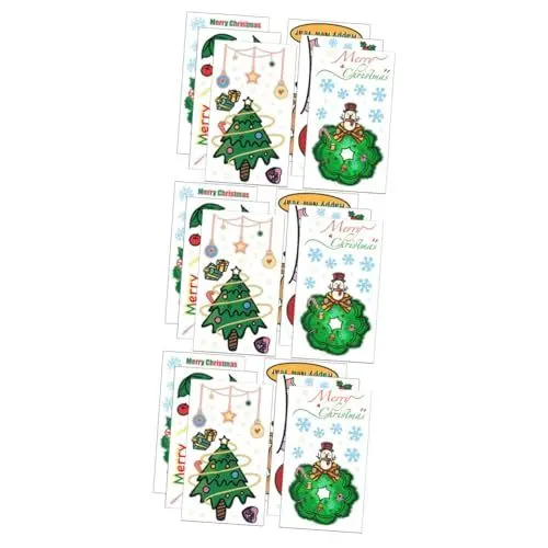 Produktbild: Gadpiparty 18 Stk Weihnachtsfensteraufkleber Schneemann-Fensteraufkleber Weihnachtsdekoration Geburt Weihnachtsfensterbilder Fensterdeko Weihnachten schmücken weihnachtskarikaturaufkleber PVC