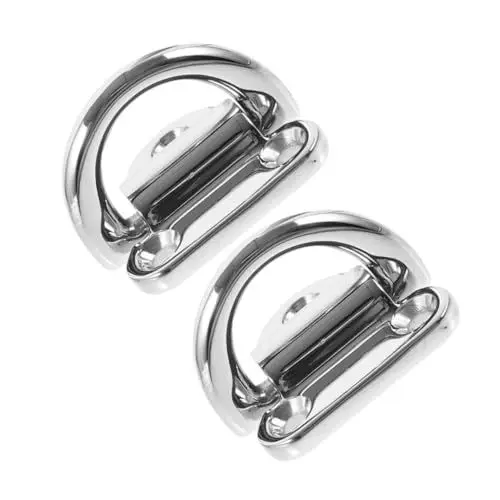 Produktbild: Gadpiparty 1 Satz Edelstahlschnalle Abschlepphakenring Dekoration Autoringhaken Bootstrailer Zubehör Anhängerkupplung Autos Lauflernwagen D-ring Zur Befestigung D-ring- Silver 2st