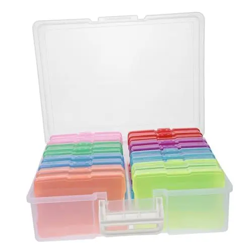 Produktbild: Gadpiparty 1 Satz Fotobox Fotokoffer-Bewahrer Aufbewahrungsboxen für Fotos Grußkarten-Organizer Fotofall Fotokoffer-Behälter tragbar Aufbewahrungskiste Lieferungen 4x pp