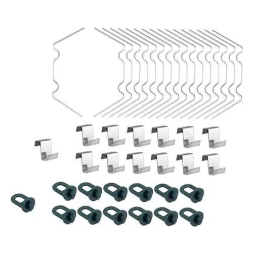 Produktbild: Gadpiparty 1 Satz Gewächshausverglasung z Überlappungsclip Gartenklammern Gewächshausheizung Kleine Gewächshausschnallen Pop-up-gewächshaus Folientunnel-clips Fix Baum Silver Rostfreier Stahl