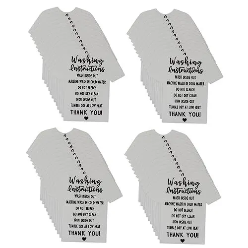Produktbild: Gadpiparty 1 Satz Pflegekarten Für Shirts Waschhinweise Für Bekleidung Waschanleitungsetiketten Für Shirts Und Kleidung Für Bekleidungsgeschäfte Und Wäscheetiketten 100 Stück