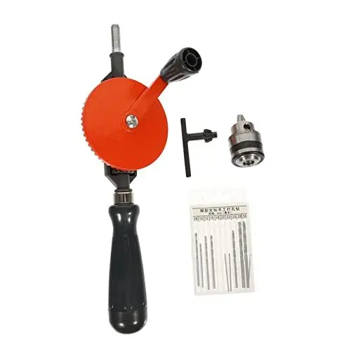 Produktbild: Gadpiparty Manuelles Bohrwerkzeug-set Handbohrmaschine Mit 10 Bohrern 1/4-zoll-kapazität Holzbearbeitung Und Zubehör