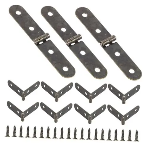 Produktbild: Gadpiparty 10-teiliges Set Mit Vintage-scharnieren Aus Metall Im Ästhetischen Vintage-stil Scharniere Für Schmuckkästchen Türverbinder-set
