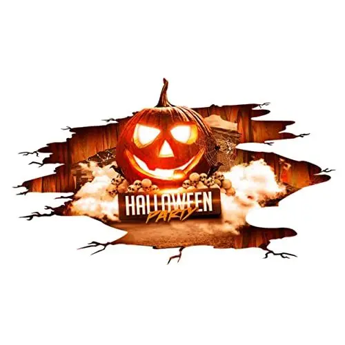 Produktbild: Gadpiparty 1stk Halloween-wanddekorationen Duschablaufkorb Engelszauber Einfach Anzubringende Aufkleber Umweltfreundliche Aufkleber Schmücken Toilettentank-ersatzkit 3d Requisiten Kürbis