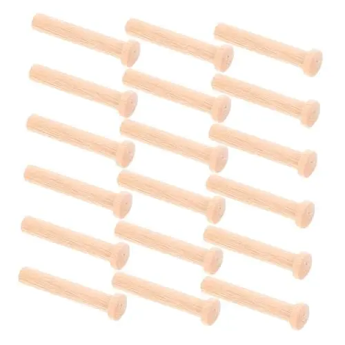 Produktbild: Gadpiparty 20 Stück Kleine Dübel aus Massivholz t Nägel Holznagel Stiftnägel Holznägel Holzstiftnagel Lotusbaum Beige
