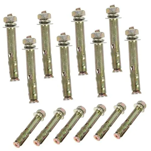 Produktbild: Gadpiparty Vielseitiges Befestigungsset 20-teilig Galvanisierte Stahl-dehnschrauben X 60 Mm Senkkopfbolzen Für Holz Metall Beton