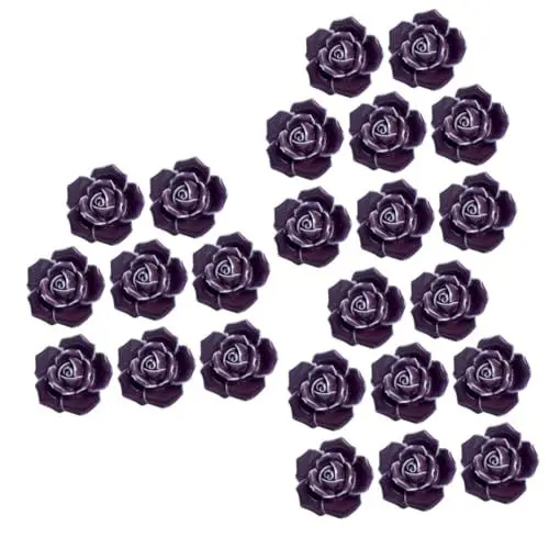 Produktbild: Gadpiparty 24 Stk Rosengriff Türknöpfe aus Kristall Kommodenschublade book shelves buch ständer Türschnalle Schublade zieht Rose Schubladenknöpfe Schrankzuggriff Wandschrank schmücken Zubehör
