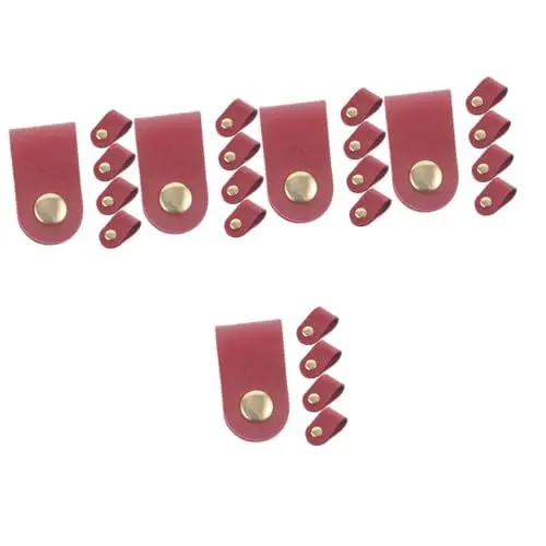 Produktbild: Gadpiparty 25 Stk Aufbewahrungsschnalle drahtbinderücken zopfband elektronischer Kabelorganisator Organizer aus Lederband Kopfhörer tragbares Ladegerät praktischer Kordelzug Kabelbinder USB