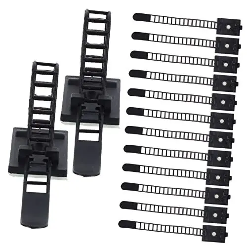 Produktbild: Gadpiparty Nylon-kabelbinder Mit Klebstoff – 25 Stück Kabelmanagement-clips Für Kabelbinder Schreibtisch-organizer