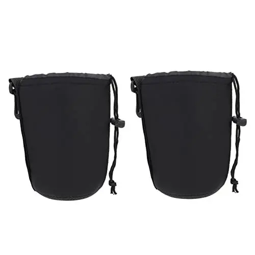 Produktbild: Gadpiparty 2St Tasche für Kameraobjektive Stoßfester Kameraobjektivbehälter Kameraobjektivtasche aus Neopren objektivschutz objektivtaschen seilspanner Tasche für Objektivbeutel Linsentasche