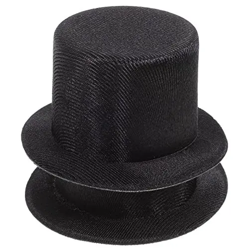 Produktbild: Gadpiparty 2 Stücke Mini Zylinder Hüte Schwarz Top Hüte Dekozylinder Schneemann Hüte Weihnachtspuppe Hut Spielzeug für DIY Handwerk Basteln Weihnachten Dekoration Puppen Zubeh?r
