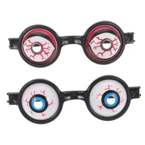 Produktbild: Gadpiparty 2st Brillen Komisch Aussehende Brille Lustige Herrenbrille Googly-brille Lustiges Kostüm, Brille Verrückte Augenbrille Halloween Augapfelbrille Jahrgang Plastik Kind Geist