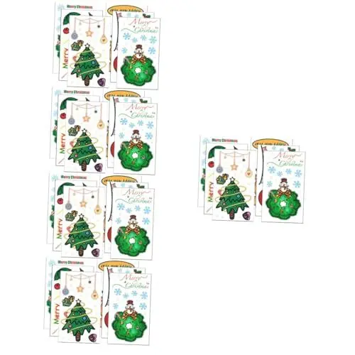 Produktbild: Gadpiparty 30 Stk Weihnachtsfensteraufkleber Weihnachtsfensterbilder Fensterdeko Weihnachten Weihnachtsbaum-Fensteraufkleber entfernbare weihnachtswandtattoos Geburt schmücken PVC
