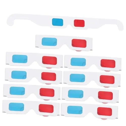 Produktbild: Gadpiparty 2 Sets Brillen-Requisiten Für Die Betrachtung Von 3D-filmen Zu Hause 3D-Brillen Im Meme-Stil Für Videospiele 10 Stück * 2