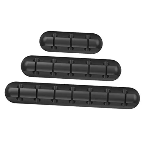 Produktbild: Gadpiparty 3stücke Kabelhalter Clips Einfacher Kabelorganizer Für Schreibtisch Usb-kabel Und Ladegeräte Geeignet Für Kunststoffoberflächen