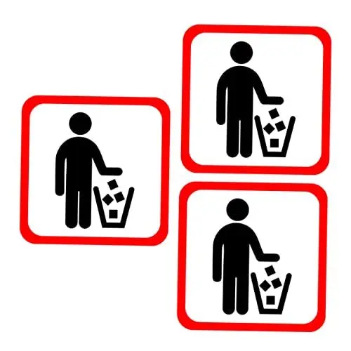 Produktbild: Gadpiparty 3St Mülleimer-Wandaufkleber Zeichen für Recycling-Container Aufkleber zur Abfalltrennung Embleme Dekor Warnschild Wandaufkleber für Schlafzimmer schmücken Applikationen das Schild